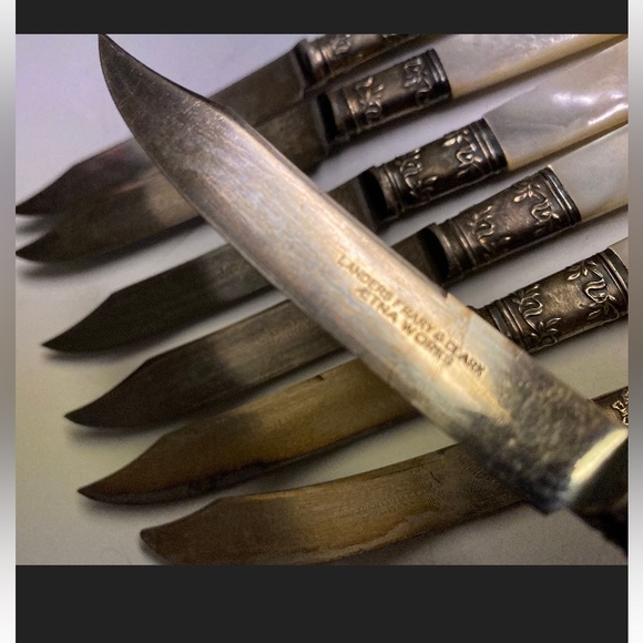 Landers Frary & Clark Aetna Works Fruit Knives 6” Set of 7 - Picture 5 of 11